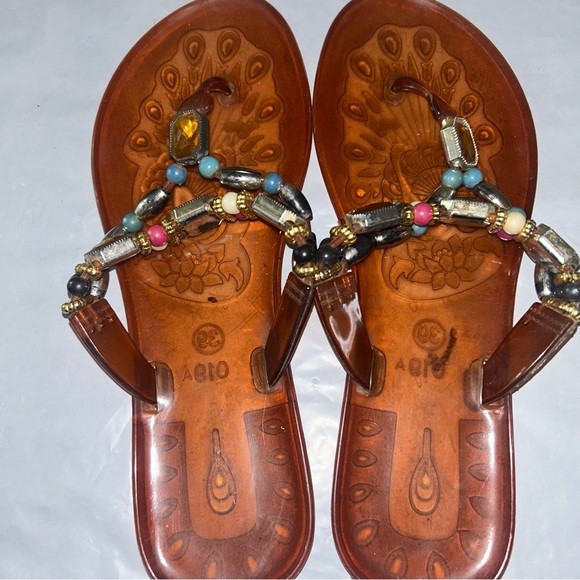 The Unbranded Brand Shoes - Elegant Women’s  Beaded Jelly Sandals (New)